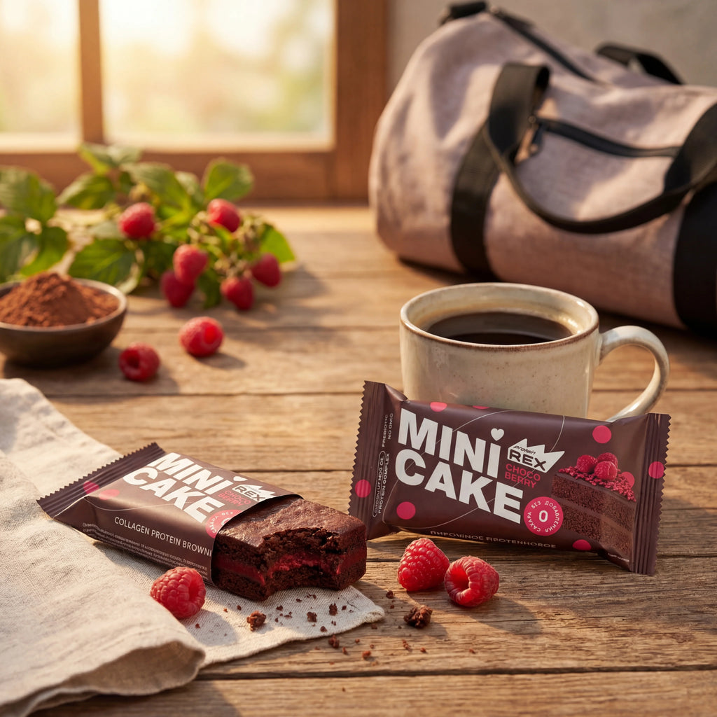 Collagen Protein Brownie — Dark Chocolate & Raspberry (Sugar-Free)
