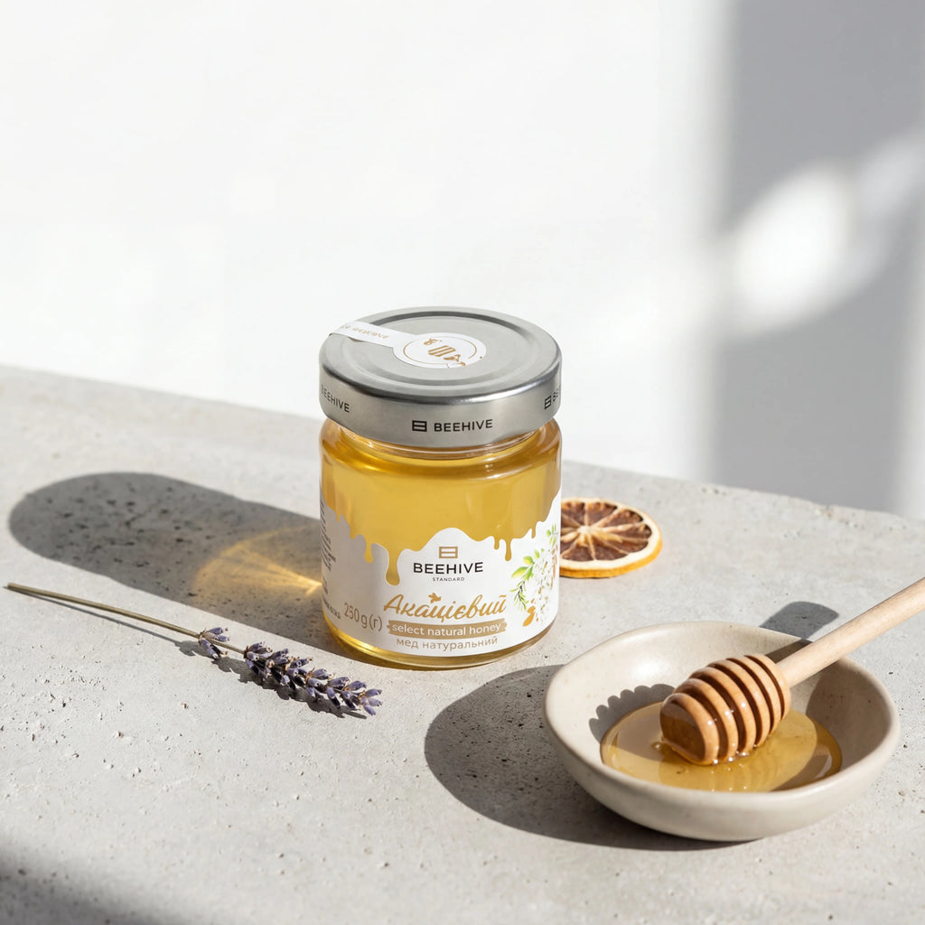 Raw Acacia Honey (Glass Jar, Ukrainian Wildflower)