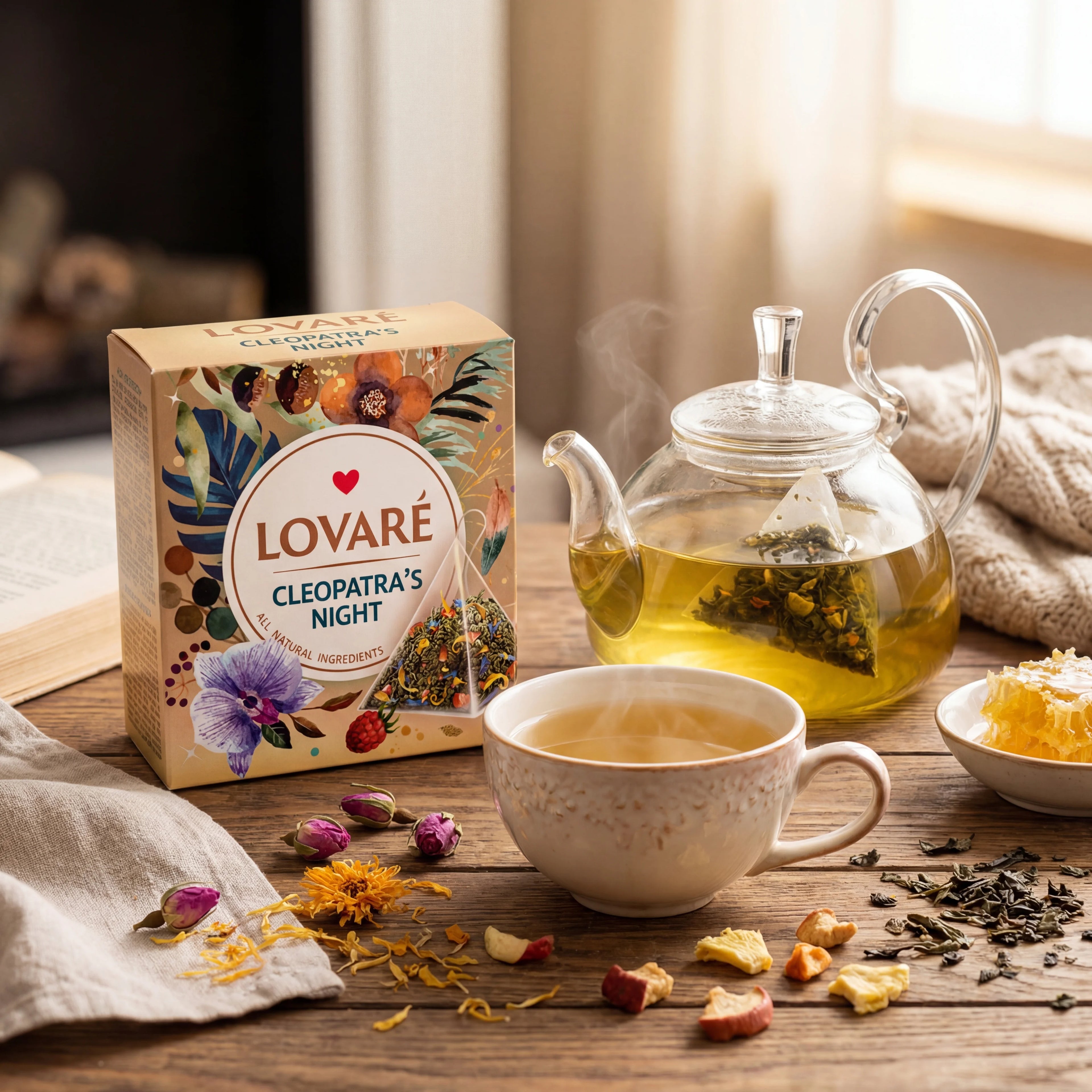 Cleopatra's Night Green Tea Blend (Pineapple, Apple, Rose)