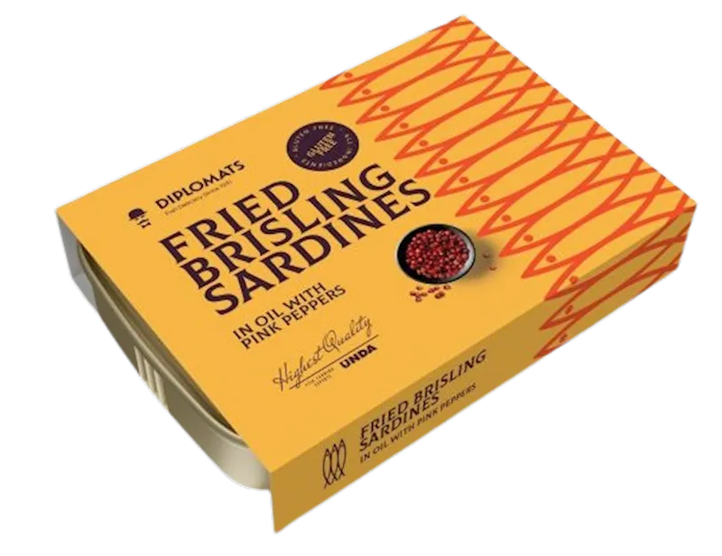 Wild Brisling Sardines with Pink Peppercorn